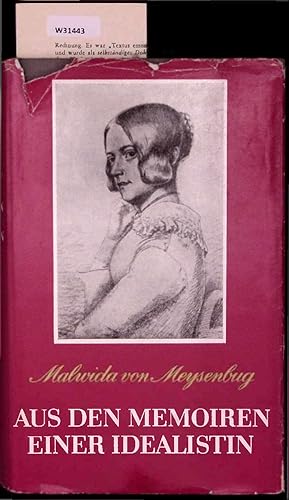 Bild des Verkufers fr Aus den Memoiren einer Idealistin. zum Verkauf von Antiquariat Bookfarm