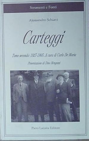 Immagine del venditore per Schiavi CARTEGGI. 1927-1965 (VOL. 2) Lacaita 2004 venduto da Genesis Books