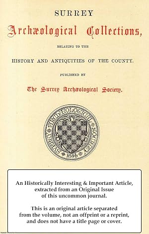 Immagine del venditore per Byfleet Manor and The Manor House. An original article from the Surrey Archaeological Society, 1938. venduto da Cosmo Books