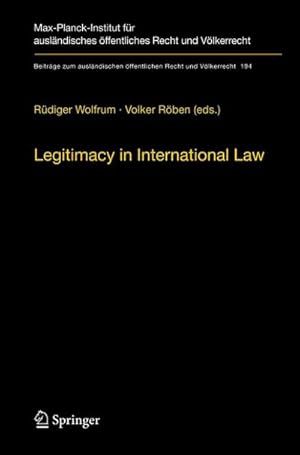 Seller image for Legitimacy in International Law for sale by BuchWeltWeit Ludwig Meier e.K.