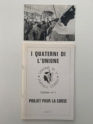 I quaterni di L'Uniono. Cahier no. 1. Projet pour la Corse