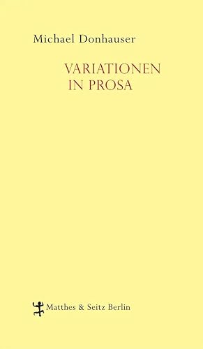 Seller image for Variationen in Prosa for sale by preigu