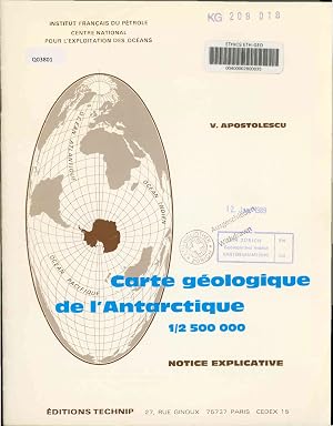 Bild des Verk�ufers f�r Institut Francaus du Petrole. Centre National pour l'Exploitation des Oceans. Carte Geologique de l'Antarctique. 1:2.500.000. zum Verkauf von Antiquariat Bookfarm