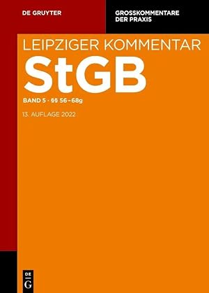 Imagen del vendedor de Strafgesetzbuch. Leipziger Kommentar, �� 56-68g a la venta por preigu