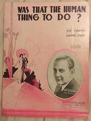 Seller image for Was That the Human Thing to Do ? for sale by Hastings of Coral Springs