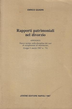 Immagine del venditore per Rapporti patrimoniali nel divorzio venduto da Biblioteca di Babele