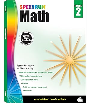 Imagen del vendedor de Spectrum Math 2nd Grade Math Workbook, Writing and Counting Numbers, Addition, Subtraction, Place Value, Shapes, and More Mathematics, Classroom or Homeschool Curriculum a la venta por Goodwill of Greater Milwaukee and Chicago