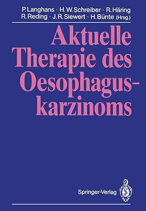 Imagen del vendedor de Aktuelle Therapie des Oesophaguskarzinoms a la venta por preigu