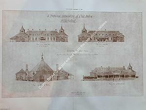 Imagen del vendedor de 1896 : Proposed Rebuilding of Club House, Aldershot. Edward S. Prior, Architect. An original page from The Builder. An Illustrated Weekly Magazine, for the Architect, Engineer, Archaeologist, Constructor, & Art-Lover. a la venta por Cosmo Books