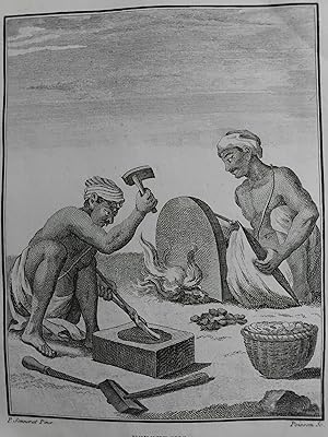 Bild des Verk�ufers f�r INDE INDIENS FORGERONS GRAVURE 1782 SONNERAT S31 VOYAGE METIER zum Verkauf von Librairie RAIMOND