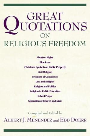Imagen del vendedor de Great Quotations on Religious Freedom a la venta por GreatBookPrices