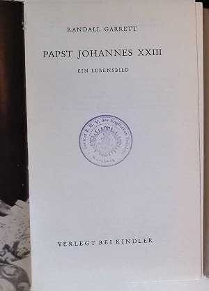 Seller image for Papst Johannes XXIII : Ein Lebensbild. for sale by books4less (Versandantiquariat Petra Gros GmbH & Co. KG)
