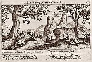 Seller image for "Clau� in Schweitz" - Burg Alt-Falkenstein / Klus / Balsthal / Kanton Solothurn / Schweiz / Suisse / Switzerland gravure for sale by Antiquariat Steffen V�lkel GmbH