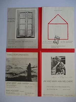 Imagen del vendedor de Shigeko Kubota, Jim and Mary Ann Melchert, Jane Kent, Ann Marsh, Nan Hoover, The Puds, The Dickheads, Mark Pauline San Francisco Art Institute 1981 Poster a la venta por ANARTIST