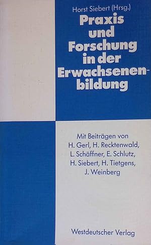 Imagen del vendedor de Praxis und Forschung in der Erwachsenenbildung. a la venta por books4less (Versandantiquariat Petra Gros GmbH & Co. KG)