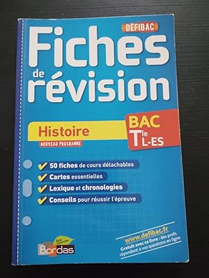 Immagine del venditore per Histoire Tles L-ES: Fiches révision venduto da D�mons & Merveilles