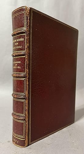 Immagine del venditore per London Houses from 1660 to 1820: A Consideration of Their Architecture and Detail [Fine Binding] venduto da Books & Bidders