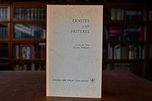 Seller image for Ernstes und Heiteres. for sale by G�ppinger Antiquariat