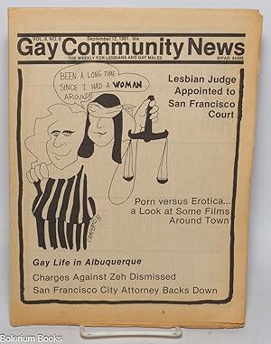 Imagen del vendedor de GCN: Gay Community News; the weekly for lesbians and gay males; vol. 9, #8, September 12, 1981; Lesbian Judge appointed to San Francisco Court a la venta por Bolerium Books Inc.