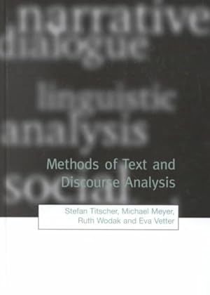 Seller image for Methods of Text and Discourse Analysis : In Search of Meaning for sale by GreatBookPrices