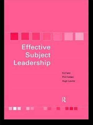 Bild des Verk�ufers f�r Effective Subject Leader zum Verkauf von GreatBookPricesUK