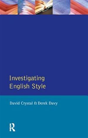 Imagen del vendedor de Investigating English Style a la venta por GreatBookPricesUK