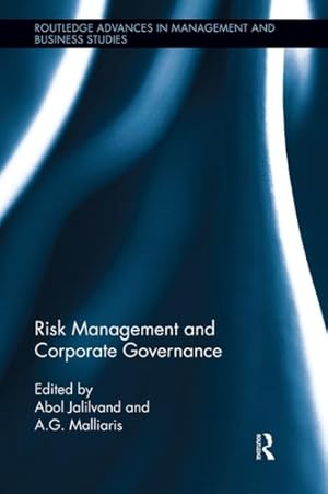 Imagen del vendedor de Risk Management and Corporate Governance a la venta por GreatBookPricesUK