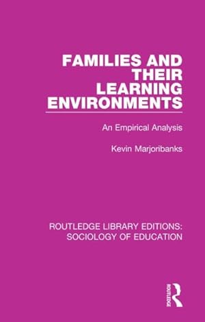 Imagen del vendedor de Families and Their Learning Environments : An Empirical Analysis a la venta por GreatBookPricesUK