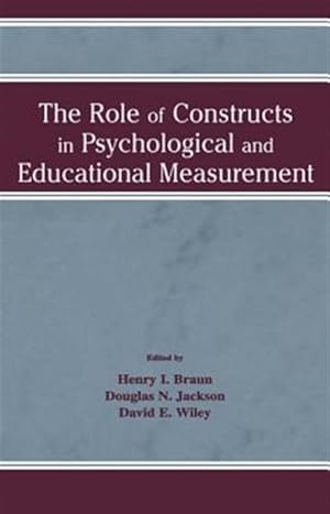 Bild des Verk�ufers f�r Role of Constructs in Psychological and Educational Measurement zum Verkauf von GreatBookPricesUK
