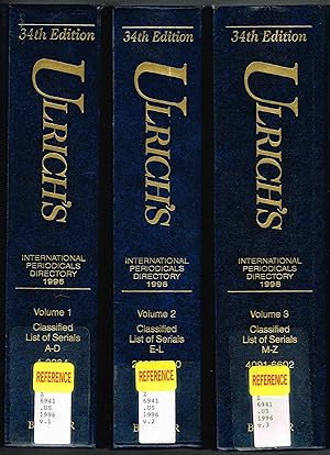 Immagine del venditore per Ulrich's International Periodicals Directory: A Classified Guide to Current Periodicals, Foreign and Domestic (Ulrich's International Periodicals Directory (Separate Vols)) venduto da Fables Books