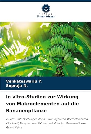 Immagine del venditore per In vitro-Studien zur Wirkung von Makroelementen auf die Bananenpflanze | In-vitro-Untersuchungen der Auswirkungen von Makroelementen (Stickstoff, Phosphor und Kalzium) auf Musa Sps. Bananen-Sorte-Grand Naina venduto da preigu