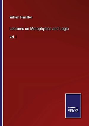Bild des Verkufers fr Lectures on Metaphysics and Logic | Vol. I zum Verkauf von preigu