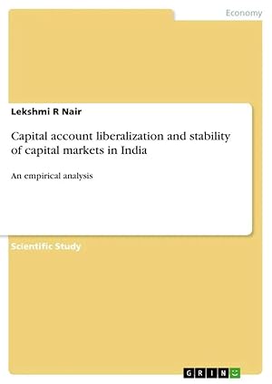 Bild des Verk�ufers f�r Capital account liberalization and stability of capital markets in India | An empirical analysis zum Verkauf von preigu