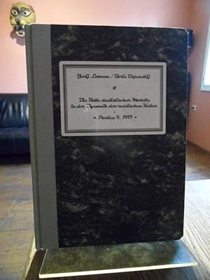 Imagen del vendedor de Die Rolle dualistischer Modelle in der Dynamik der russischen Kultur (bis zum Ende des 18. Jahrhunderts). Private Fotokopie aus "Poetica 9, 1977", professionell gebunden. a la venta por Antiquariat Floeder