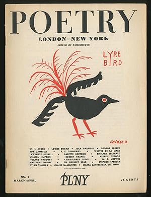 Bild des Verkufers fr Poetry London New York Volume I Number 1 March-April 1956 zum Verkauf von Between the Covers-Rare Books, Inc. ABAA