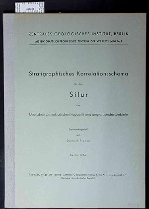 Imagen del vendedor de Stratigraphisches Korrelationsschema f�r das Silur der Deutschen Demokratischen Republik und angrenzender Gebiete. a la venta por Antiquariat Bookfarm
