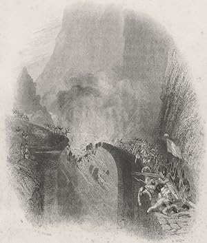 Image du vendeur pour The Devil's Bridge, Scene of Action mis en vente par Antiqua Print Gallery
