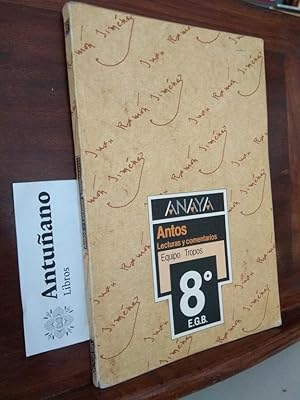 Seller image for Antos Lecturas y comentarios 8� EGB for sale by Libros Antu�ano