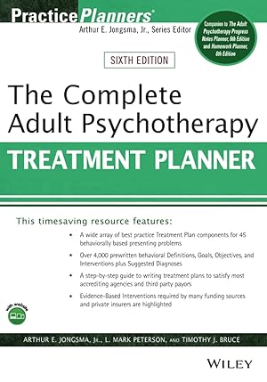 Bild des Verk�ufers f�r The Complete Adult Psychotherapy Treatment Planner (PracticePlanners) zum Verkauf von clickgoodwillbooks