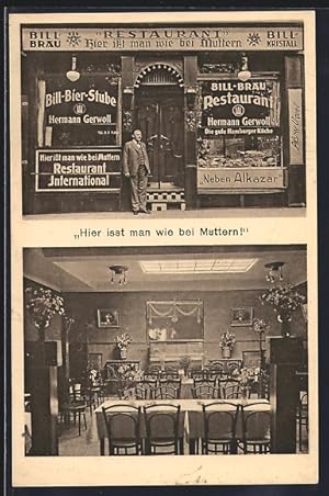 Bild des Verk�ufers f�r Ansichtskarte Hamburg-St. Pauli, Restaurant Die gute Hamburger K�che v. Hermann Gerwoll zum Verkauf von Bartko-Reher