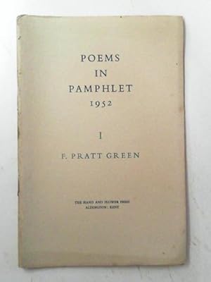 Immagine del venditore per Poems in Pamphlet 1952: I venduto da Cotswold Internet Books