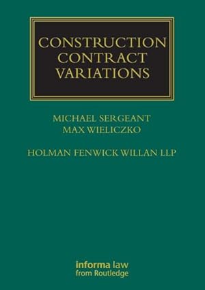 Seller image for Construction Contract Variations for sale by AHA-BUCH GmbH
