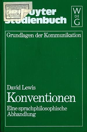 Bild des Verk�ufers f�r Konventionen: Eine sprachphilosophische Abhandlung zum Verkauf von avelibro OHG