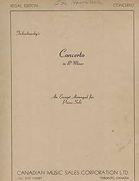 Immagine del venditore per Concerto in B Flat Minor . Excerpt Arranged for Piano Solo venduto da Elena