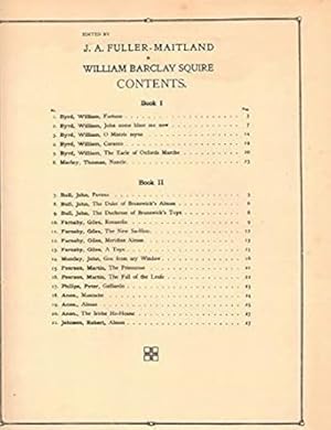 Imagen del vendedor de The Fitzwilliam Virginal Book. Edited from the Original Manuscript by J.A. Fuller Maitland and W. Barclay Squire. Book I a la venta por Elena