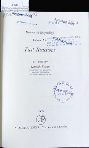 Imagen del vendedor de Fast reactions. Methods in enzymology; vol. 16. a la venta por Antiquariat Bookfarm