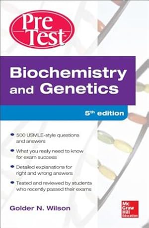 Imagen del vendedor de Biochemistry and Genetics PreTest Self-Assessment and Review a la venta por GreatBookPrices