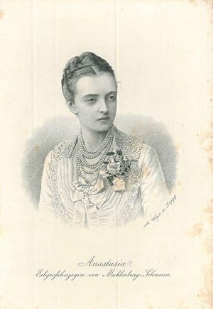 Seller image for Portrait of Anastasia Mikhailovna, Grand Duchess of Russia for sale by The Online Portrait Gallery