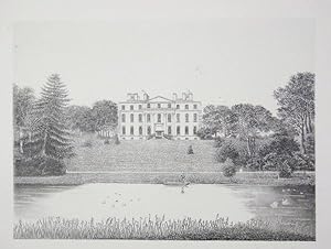Original Antique Photo Lithograph Illustrating Kingston House, the Seat of James Fellowes,Esq, in...