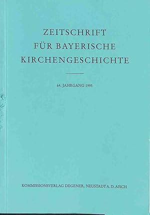 Bild des Verk�ufers f�r Johann Jakob Brucker als Theologie - in: Zeitschrift f�r bayerische Kirchengeschichte, 64. Jahrgang 1995 zum Verkauf von books4less (Versandantiquariat Petra Gros GmbH & Co. KG)